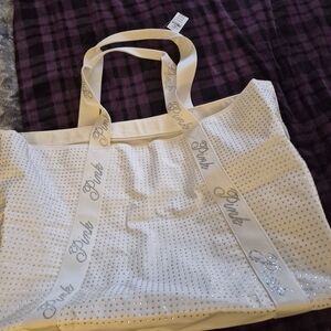 PINK Victoria's Secret White Tote Bag